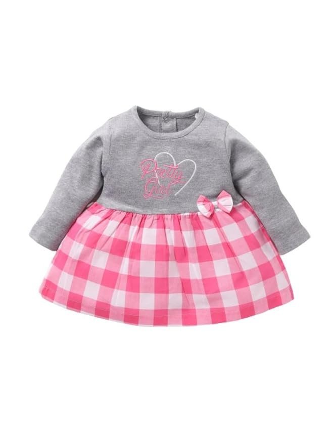 Baby GO Baby-Girl's Cotton A-Line Knee-Length Dresses