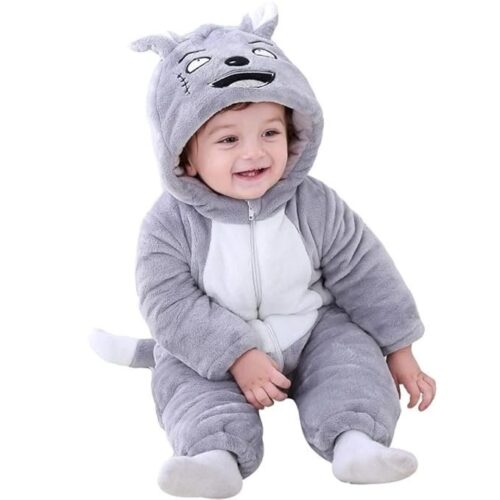 BRANDONN Boy Baby Flannel Jumpsuit Panda Style Cosplay Clothes Bunting Outfits Snowsuit Hooded Romper Outwear