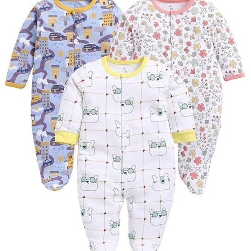 BabyGo Half Sleeve Rompers Combo 100% Cotton for New Born Baby |Romper